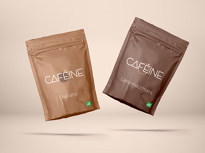 Identité visuelle pour Caféine un coffee shop fictif app branding design graphic design illustration logo typography ui ux vector