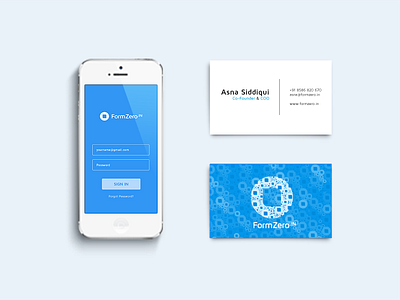 Formzero Branding app branding collateral formzero icon logo mark mobile stationery