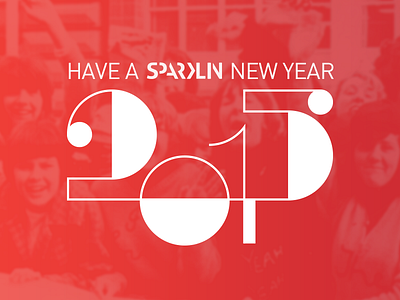 Sparklin New Year 2015 2015 facebook geometric illustration logo new year type typography