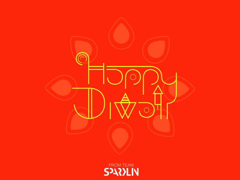 Sparklin Diwali 2015 animation celebrations diwali festival graphic india minimal typography