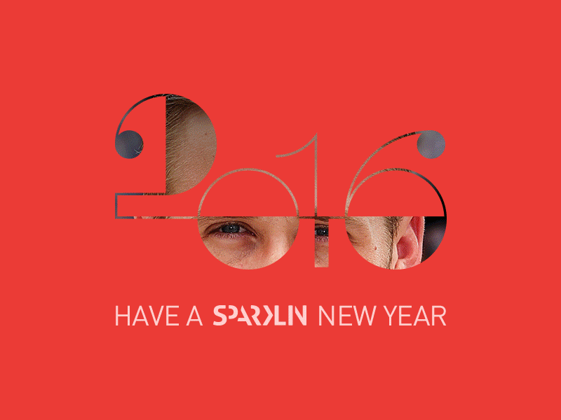 Sparklin New Year 2016 2016 celebration design graphic illustration new year technology typography ui ux work