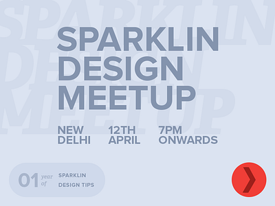 Sparklin Design Meetup Delhi - Apr 2019 branding delhi meet typography ui ux