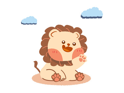 little lion cute happy lion safari smile