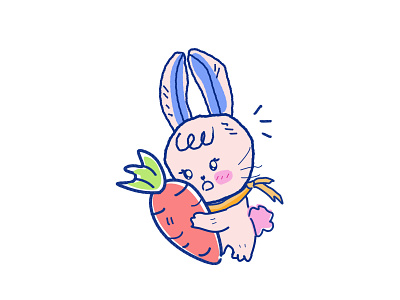 doodle bunny animal bunny carrot cartoon charater cute doodle graphic design rabbit