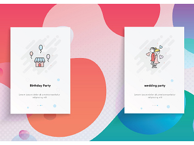 On boarding app ui wedding birthday mobile ux