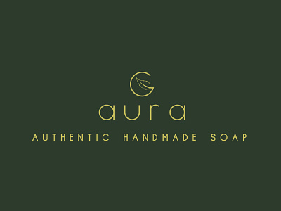 G - aura logo green leaf logo logodesign minimal new soap