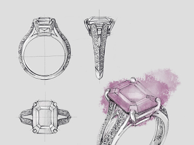 Accessories. Jewelry design illustration