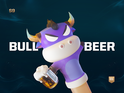 LOL S9 - Bull Beer animation beer bull c4d game gift live lol video vip