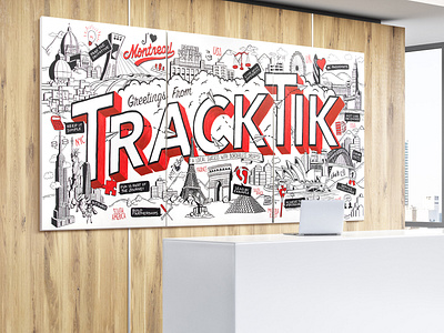 TracKTik Artpiece art commercial art mural paint triptych