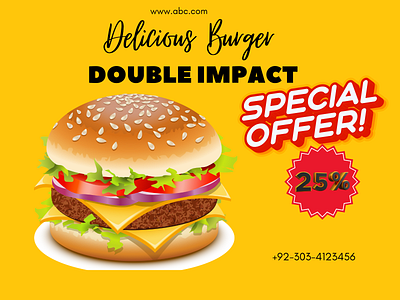 Burger Ad for Ecommerce design facebook ad design facebook post graphic design instagram ad instagram story twitter ad youtube thumbnail