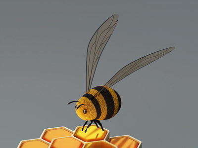 Bee 3d bee blender design graphic design illustration