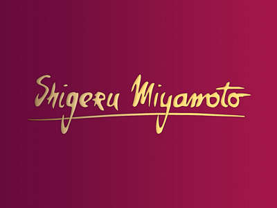 Logo Shigeru Miyamoto branding logo