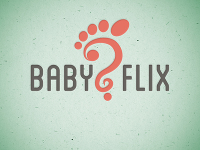 Baby Flix 2 baby clean foot logo logo type