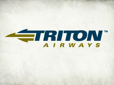 Triton Airways logo airplane logo trident