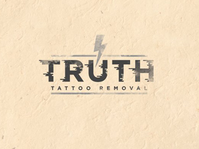Truth Tattoo Removal bolt branding lighting tattoo type typography