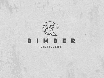 Bimber Distillery alcohol brand branding distillery eagle identity logo moonshine typography