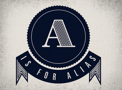 A Is For Alias brand identity logo type