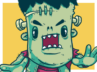 Doodlin01 character detail frankenstein illustration monster