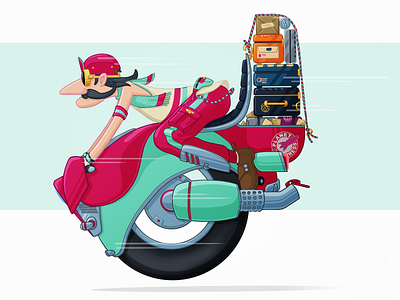 Express Delivery character illustration photoshop wacom