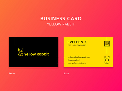 Yellow Rabbit Business Card awesome branding businesscard design illustration typography ui vector