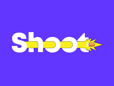 Shoot awesome branding flat icon illustration vector