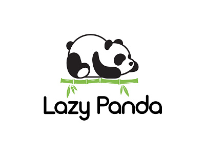 Lazy Panda animation app awesome awesome logo design flat icon illustration minimal vector