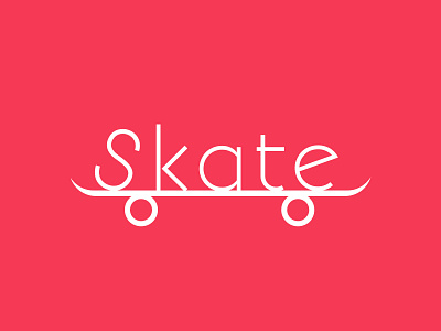 Skate awesome awesome logo design flat icon illustration vector