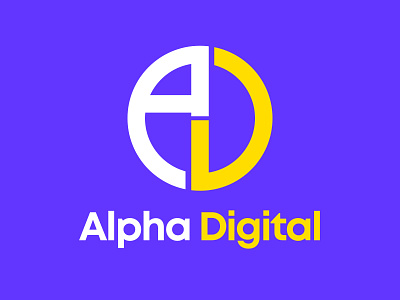 Alpha Digital app awesome awesome logo branding design flat icon illustration logo website