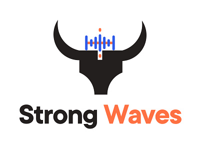 Strong Waves awesome awesome logo branding design flat icon illustration illustrator logo vector