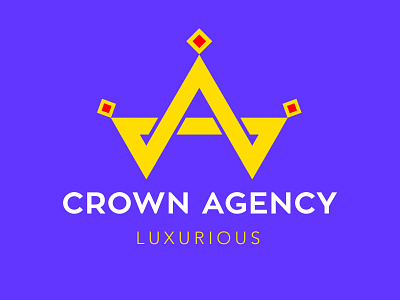 Crown Agency awesome awesome logo branding design flat icon illustration logo typography vector