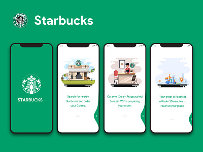 Starbucks App Concept app app design application awesome design mobile app starbucks ui vector