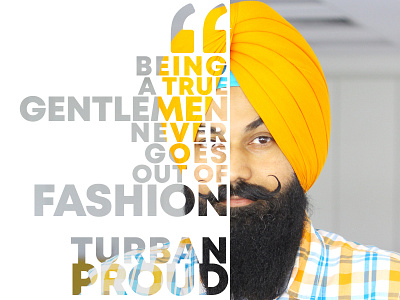 Turban Proud awesome design illustration sardar sardari turban typography