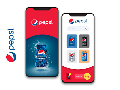 Pepsi app awesome branding design flat minimal ui ux vector