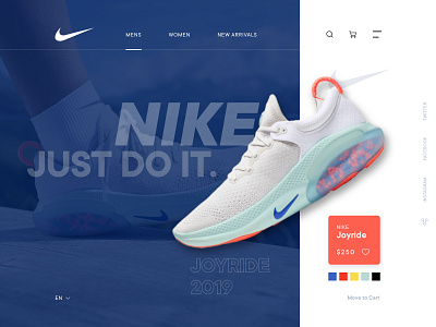 Nike - Joyride awesome branding design flat minimal typography ui ux web website