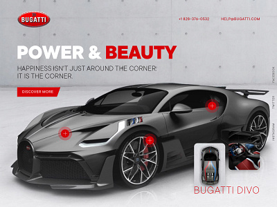 Bugatti Divo awesome branding design flat minimal typography ui ux web website