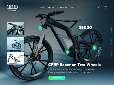 Audi E Bike awesome branding design minimal ui ux web website