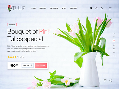 Tulip Flowers animation awesome banner design branding design logo minimal ux web web design website