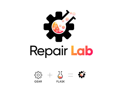 Repair Lab awesome awesome logo branding icon illustration logo logodesign logotype minimal typography vector