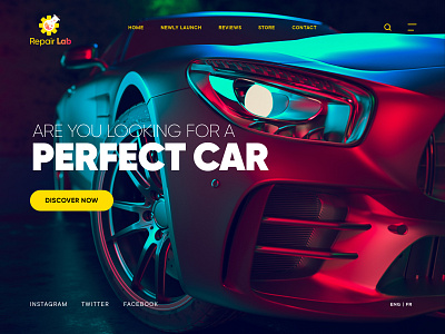 Modern Car awesome branding design minimal ui ux web website