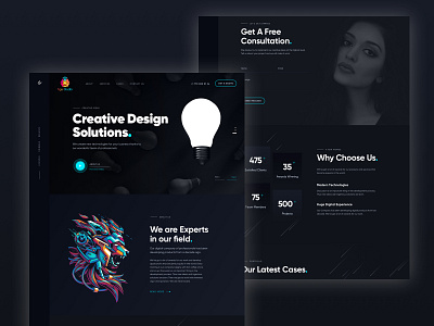 Tiger Studio awesome branding design minimal typography web webdesign website website design