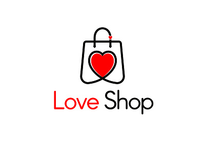 Love Shop awesome awesome logo branding design logo minimal typography vector website