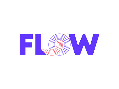 Flow awesome branding design flat icon logo minimal typography vector website