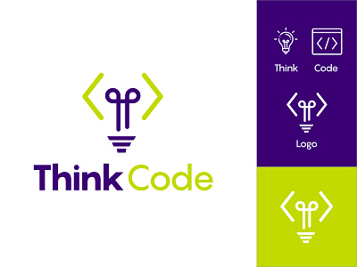 Think Code awesome awesome logo branding design icon logo ux vector website