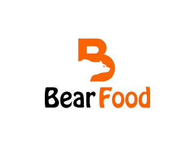 Bear Food awesome awesome logo branding design flat icon logo minimal ux vector