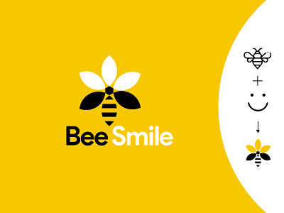 Bee Smile awesome awesome logo branding design logo minimal typography ux vector web