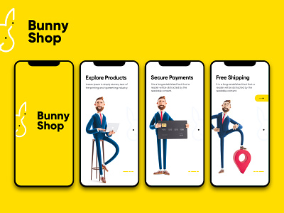 Bunny Shop app awesome branding design icon logo minimal shopping shopping app ux vector