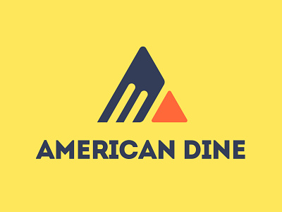 Amercian Dine awesome awesome logo branding design flat logo minimal typography ui vector