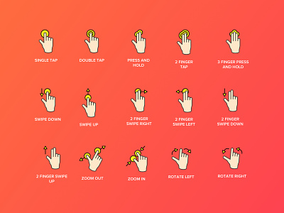 Gesture Signs app awesome branding design gestrues illustration signs ui vector