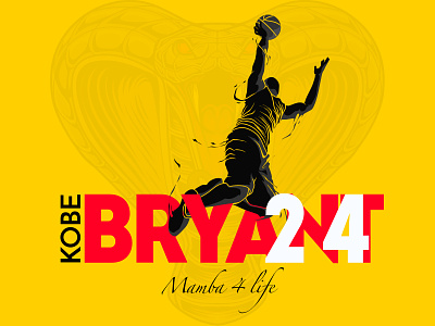 Kobe Bryant 24 awesome basketball branding bryant design illustration typography vector