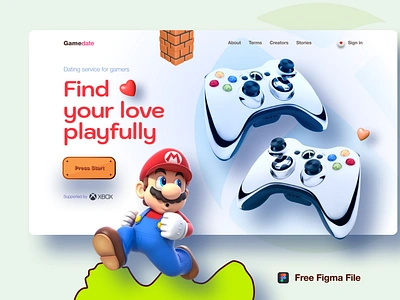 Free Valentine's Day concept dating free freebie freebies freelance game gamers joystick mario mariobros mariokart ui ux valentine valentine day valentines day valentinesday xbox xboxone